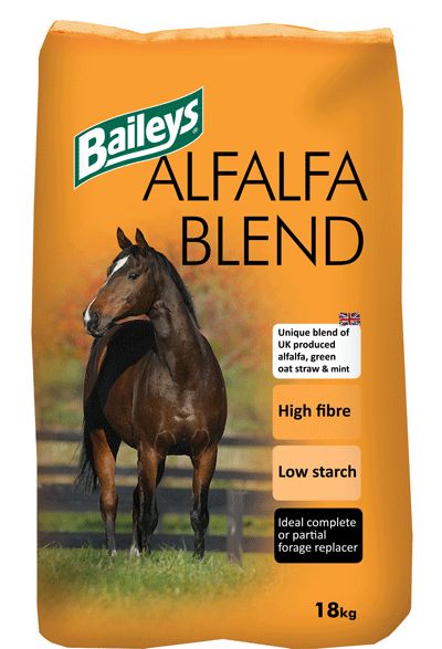 Baileys Alfalfa Blend high-fibre forage feed for horses