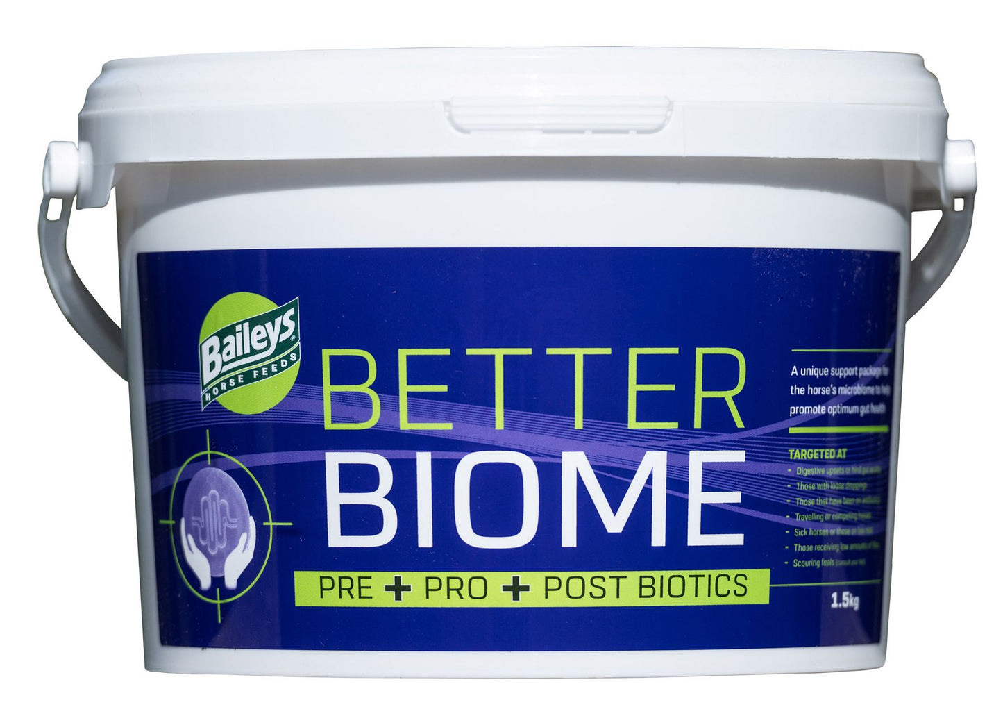 Baileys Better Biome digestive supplement tub for horses