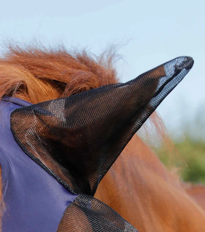 Horse fly mask with mesh ears and eyes