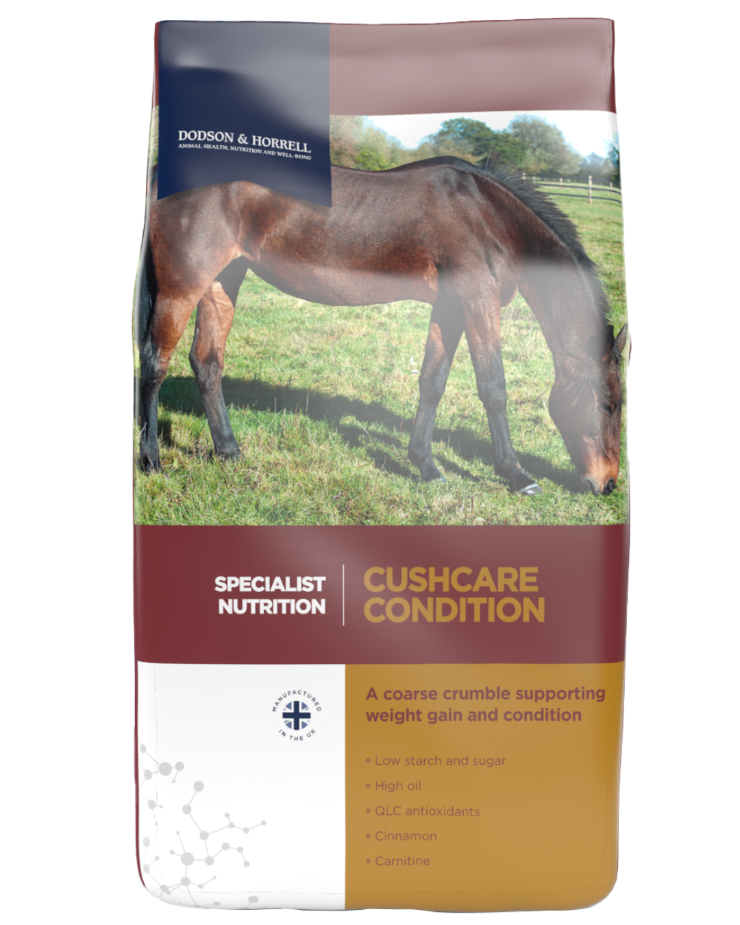 Dodson & Horrell CushCare Condition 18 kg coarse crumble bag for horses