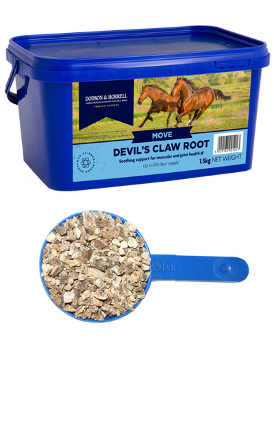 Dodson & Horrell Devil’s Claw Root 1.5 kg tub for equine joint support