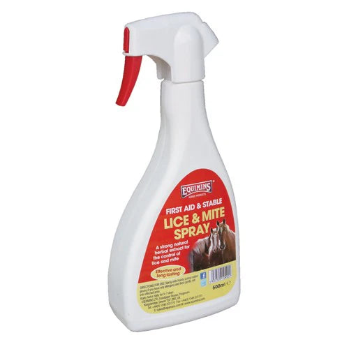 Equimins Lice & Mite Spray 500ml bottle for horses