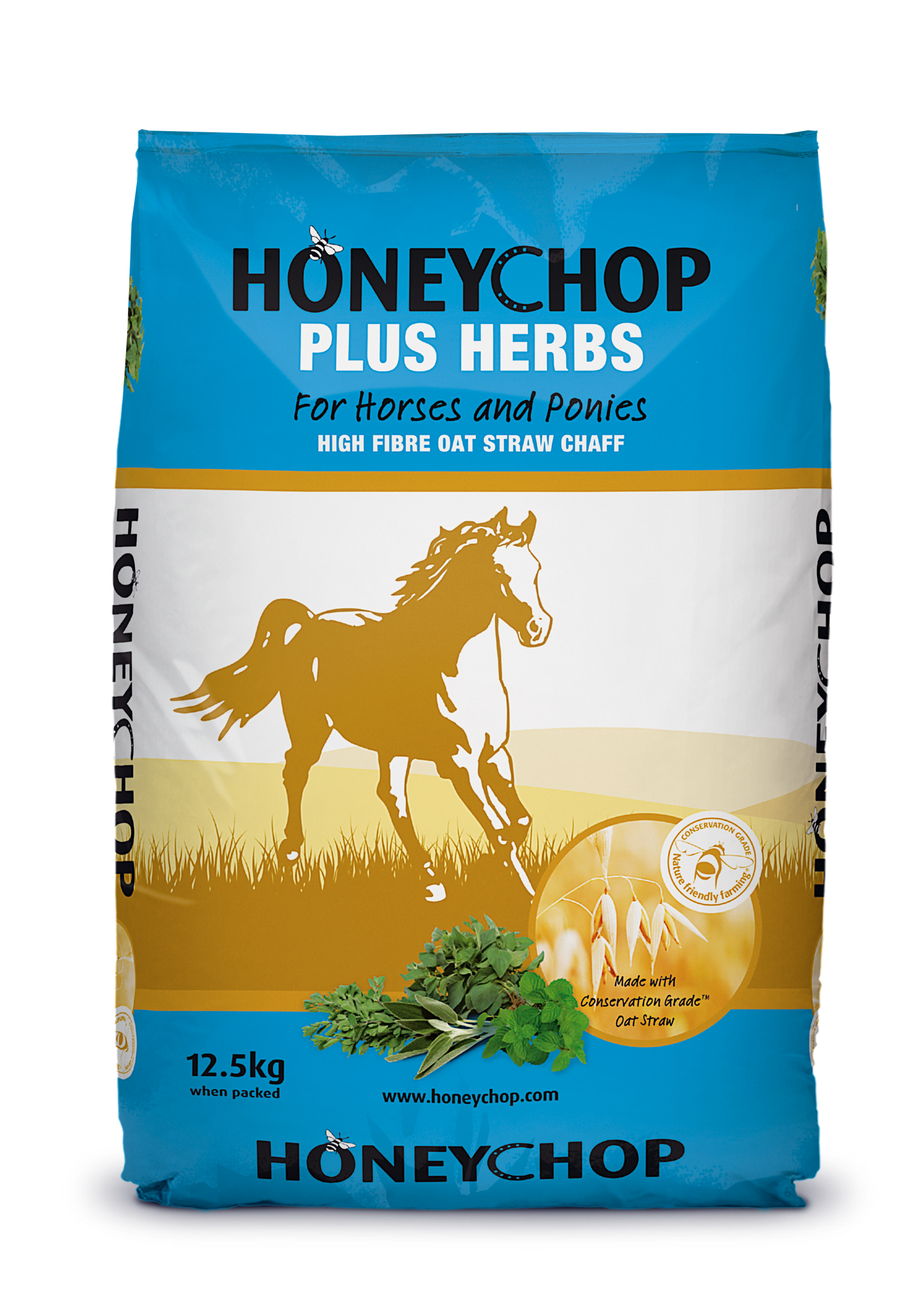 Molasses-free herbal forage mix for horses Honeychop Plus & Herbs