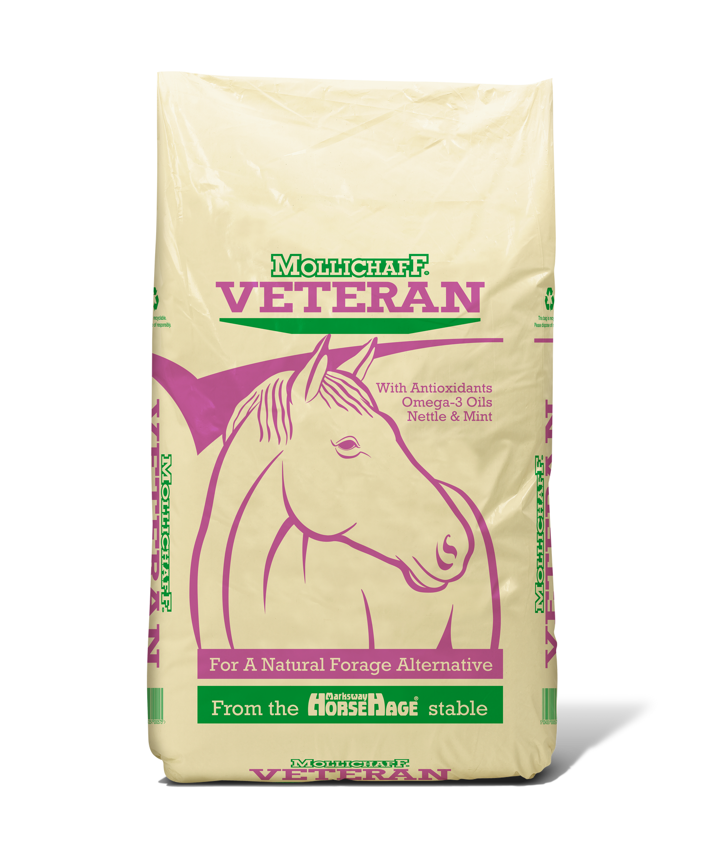 Mollichaff Veteran soft short chop high fibre forage blend for older horses