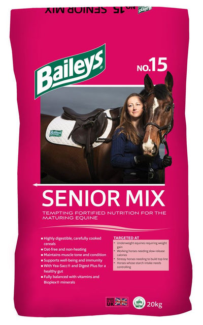Baileys No.15 Senior Mix high-fibre senior feed bag