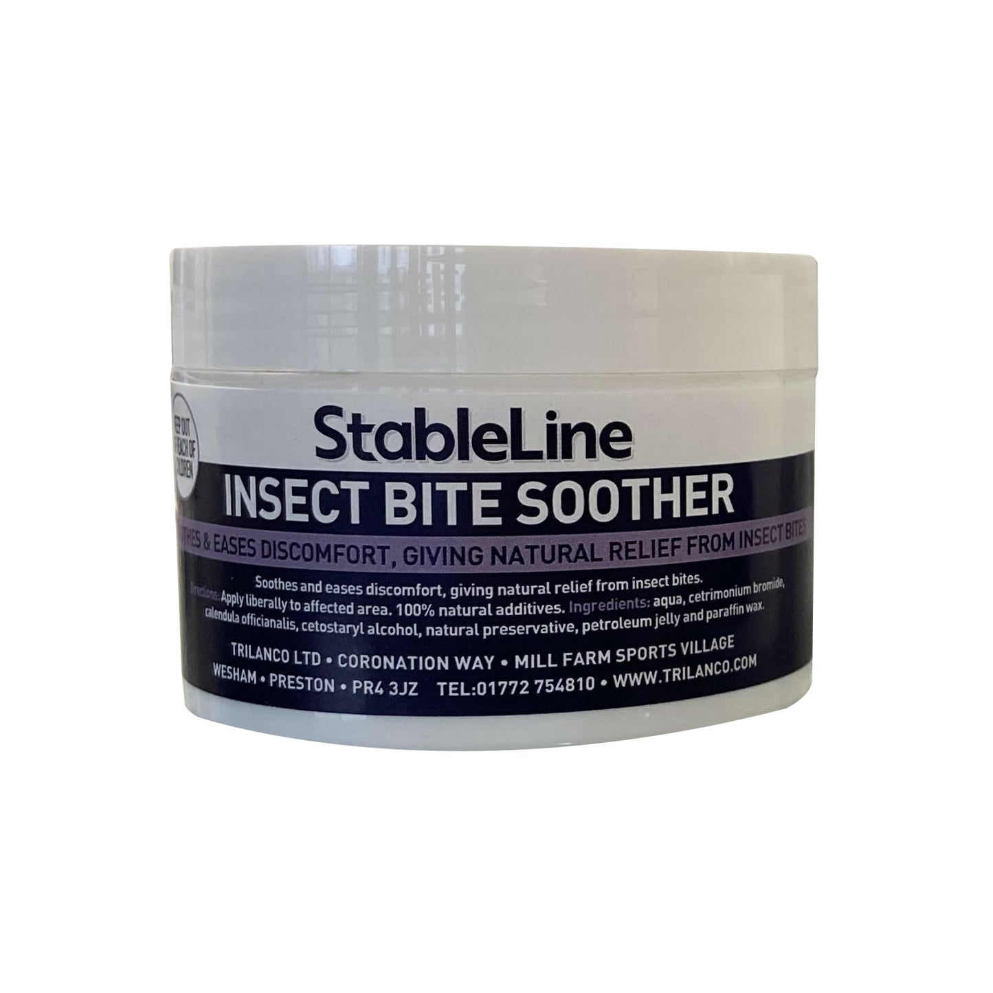 StableLine Insect Bite Soother jar on a white background