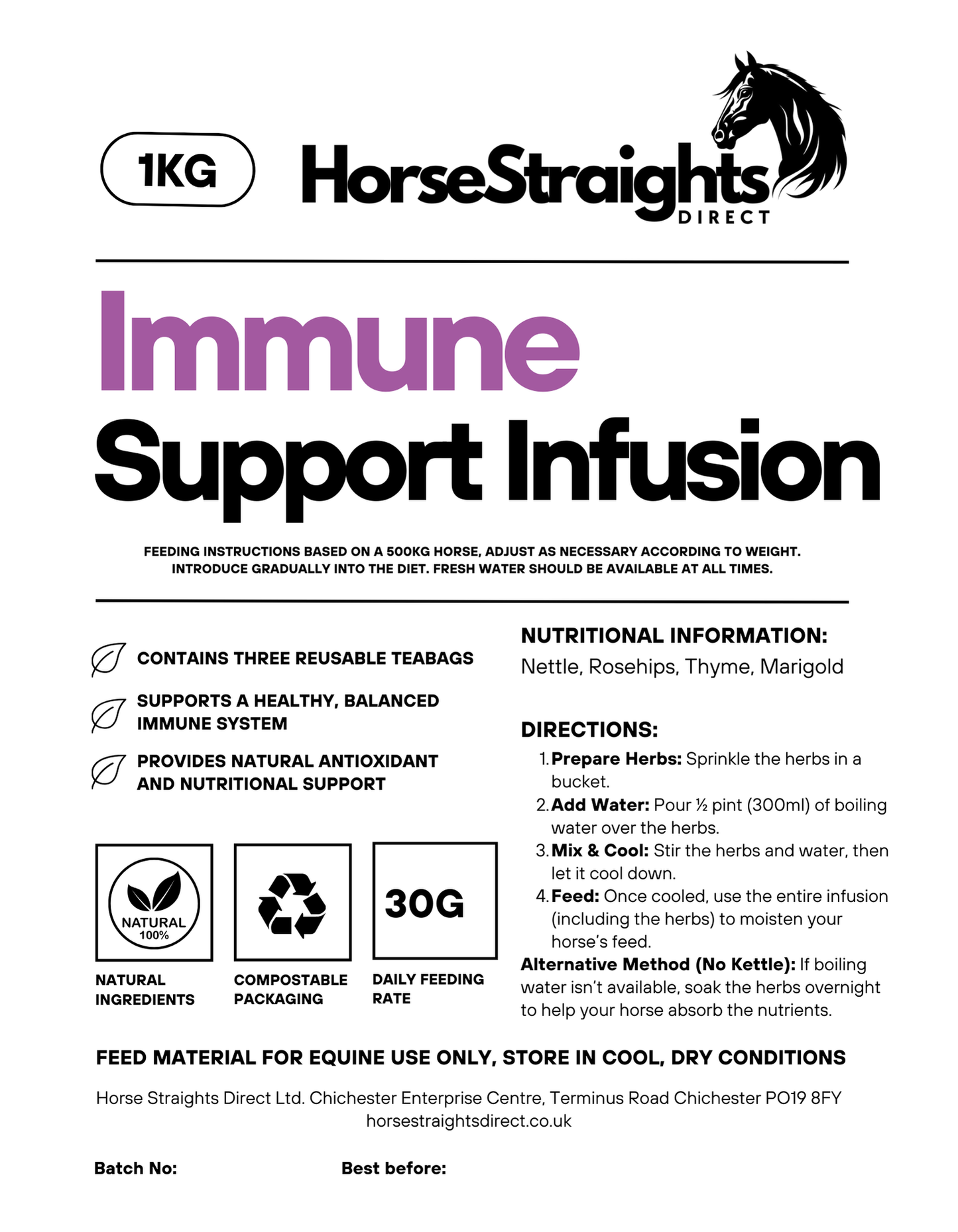 Immune Support Infusion (Reusable Teabags)
