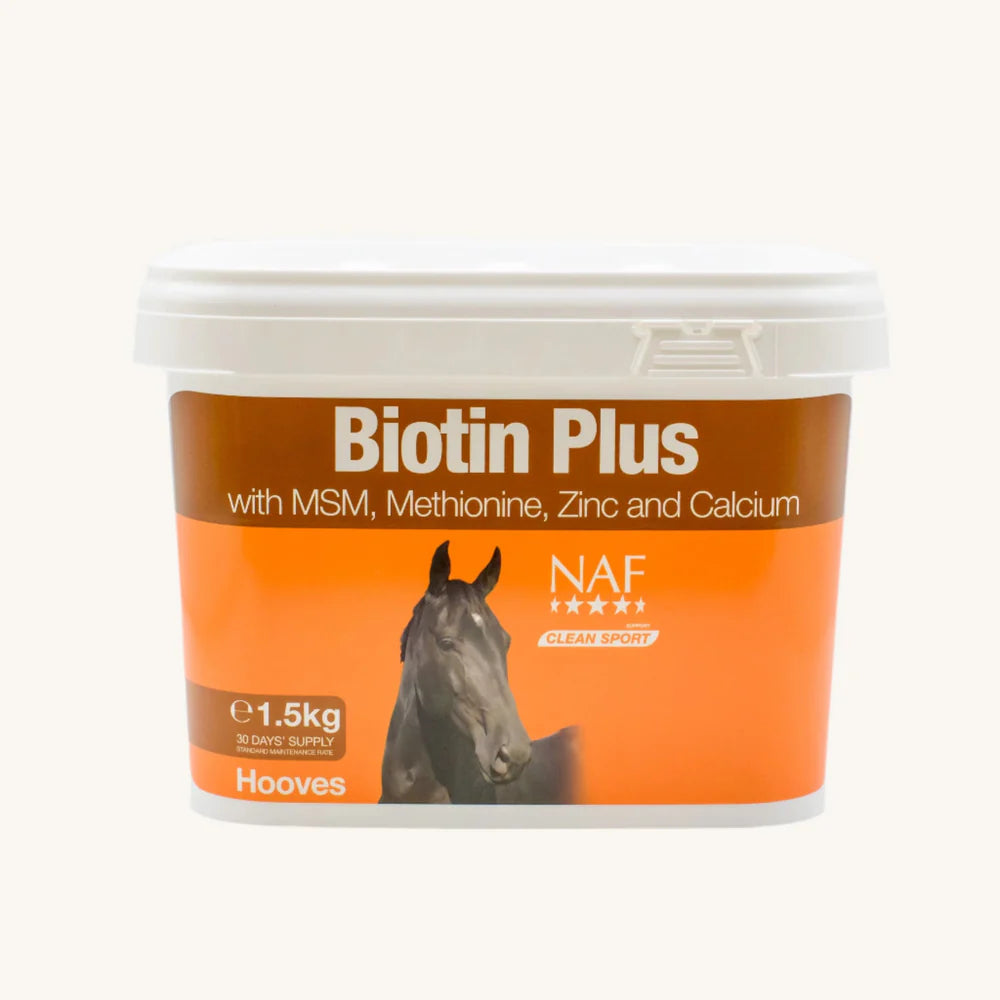 NAF Biotin Plus hoof supplement 1.5 kg tub for horses