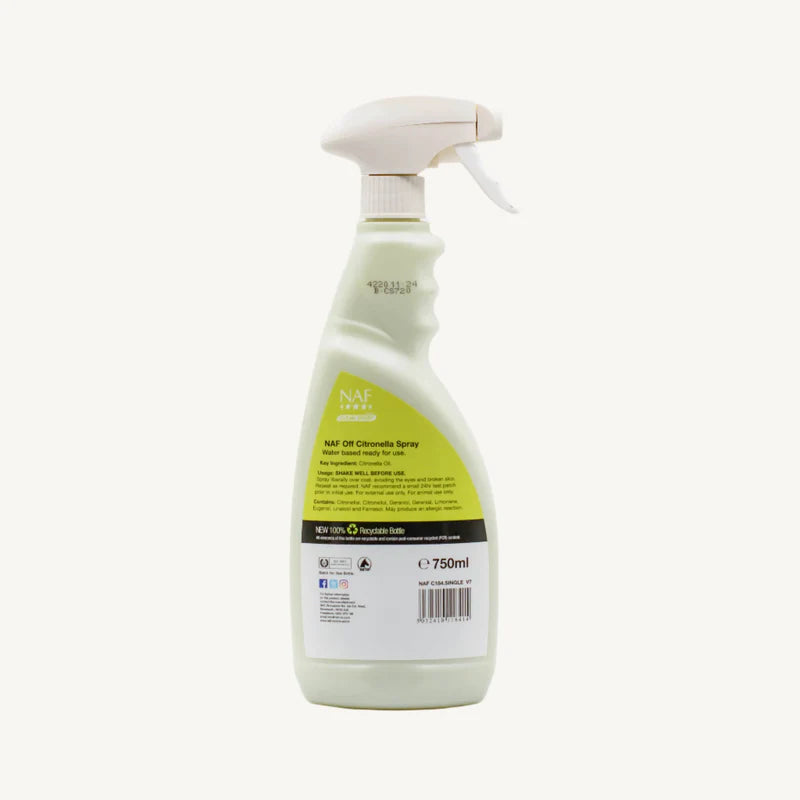 NAF Off Citronella Spray 750ml horse fly repellent directions