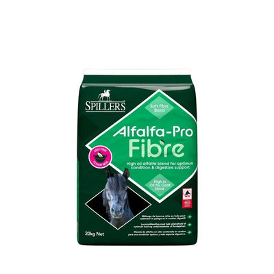Spillers Alfalfa-Pro Fibre packaging for horses on a white background