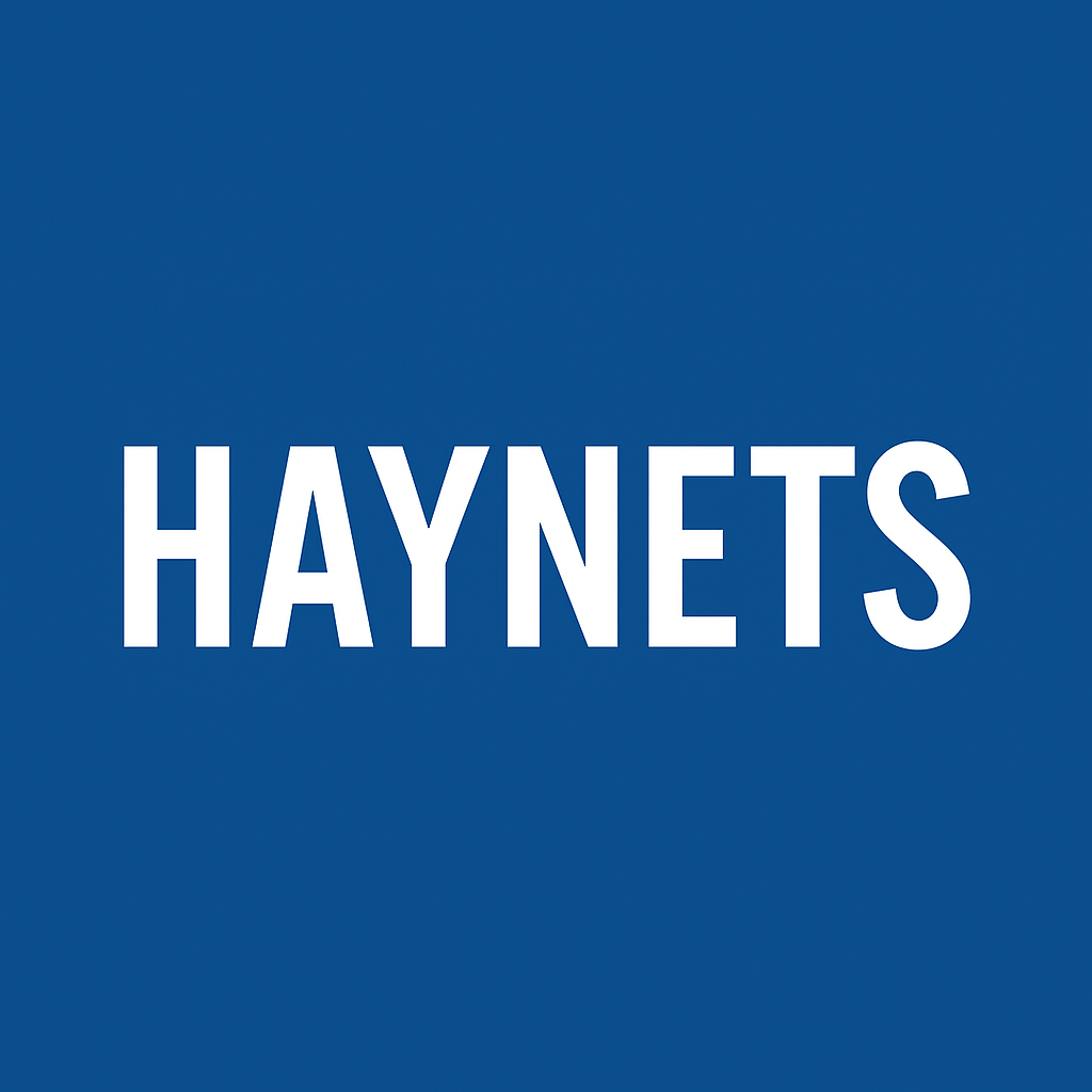 HAYNETS category header text on blue background for equestrian store.