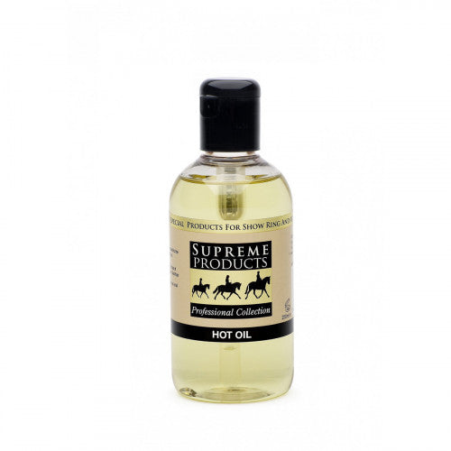 250ml bottle of Supreme Products Hot Oil on a white background