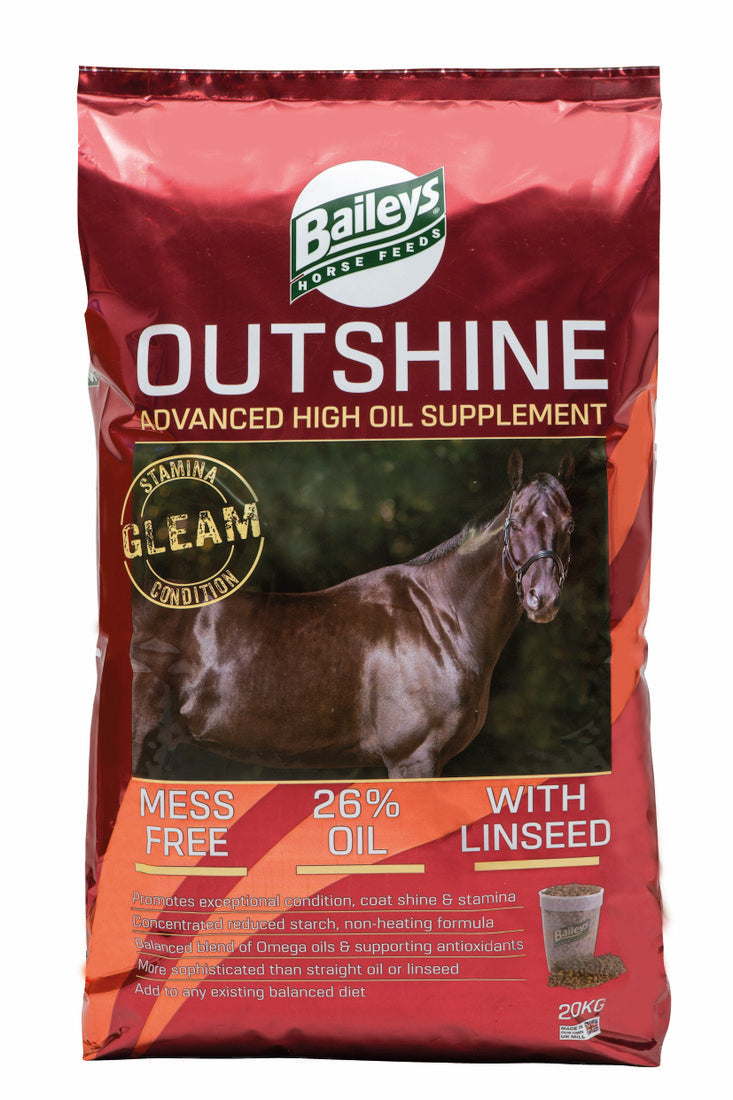 Baileys Outshine high-oil equine feed bag 20kg