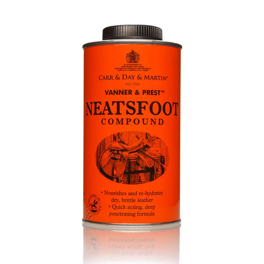 Carr & Day & Martin Neatsfoot Compound can on a white background