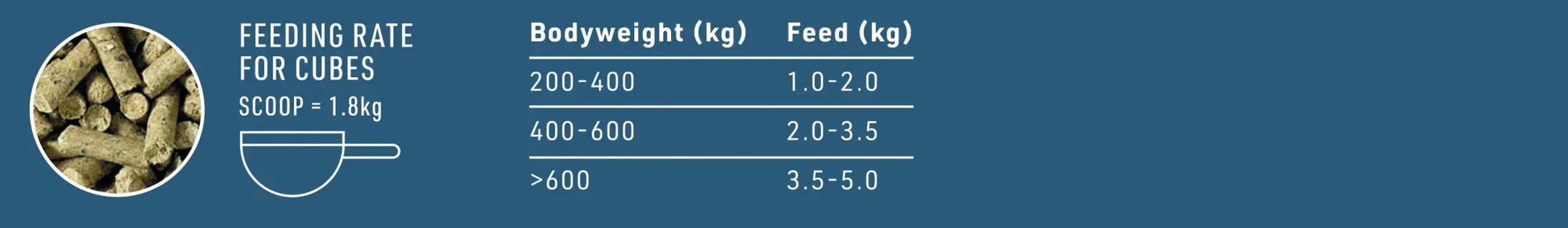Feeding guide for cooling cubes