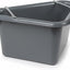 Shires EZI-KIT Corner Manger plastic frost-proof stable corner feed tub with anti-waste bars, shown in grey