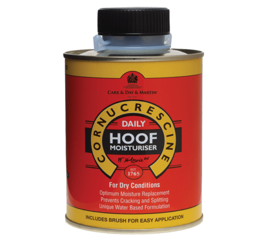 Cornucrescine Daily Hoof Moisturiser can on a white background