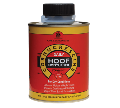Cornucrescine Daily Hoof Moisturiser can on a white background