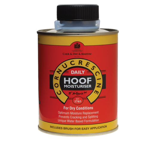 Cornucrescine Daily Hoof Moisturiser can on a white background