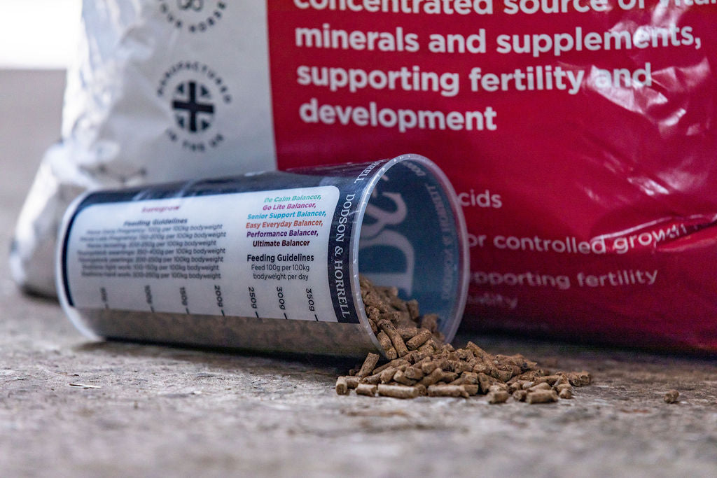 Close up of D&H measuring cup filled with Suregrow