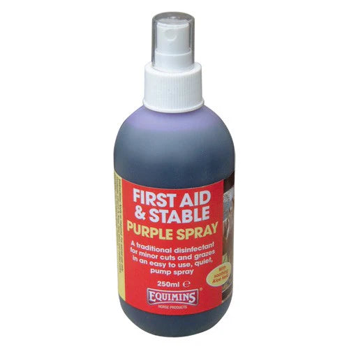 Equimins Purple Spray 500 ml bottle for horses
