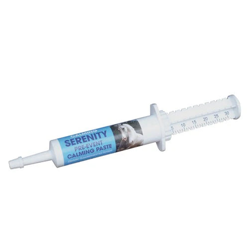 Equimins Serenity Calm Down Pre-Event Paste syringe for horses