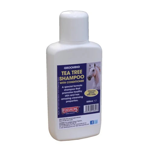 Equimins Tea Tree Shampoo 500 ml bottle for horse grooming