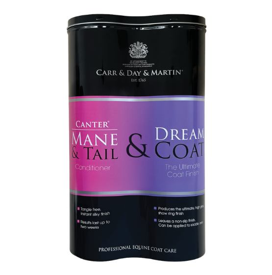 Carr & Day & Martin Canter Mane & Tail Dream & Coat conditioner canister on a white background