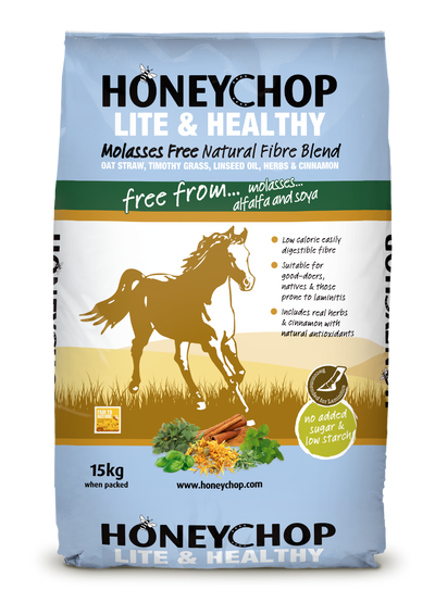 Low sugar high fibre forage mix for horses Honeychop Lite & Healthy