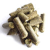 Thunderbrook Hay Cobs close up view showing compressed dust free alpine meadow grass cobs - AG Equestrian