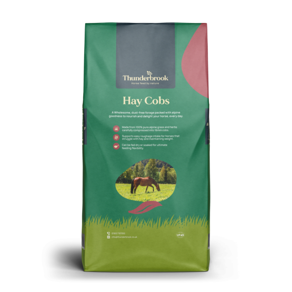 Thunderbrook Hay Cobs 20kg bag complete alpine grass forage feed - AG Equestrian