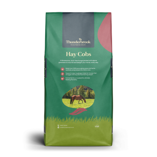 Thunderbrook Hay Cobs 20kg bag complete alpine grass forage feed - AG Equestrian