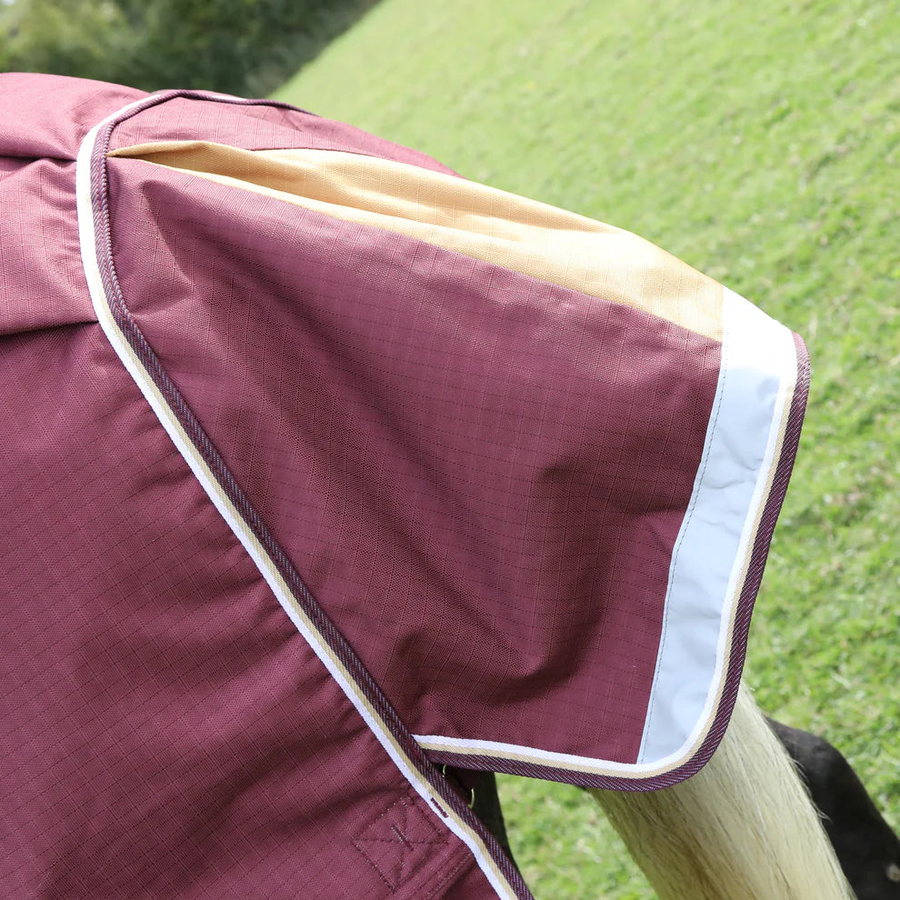 Shires Highlander Plus 100 combo turnout rug tail flap and rear coverage detail