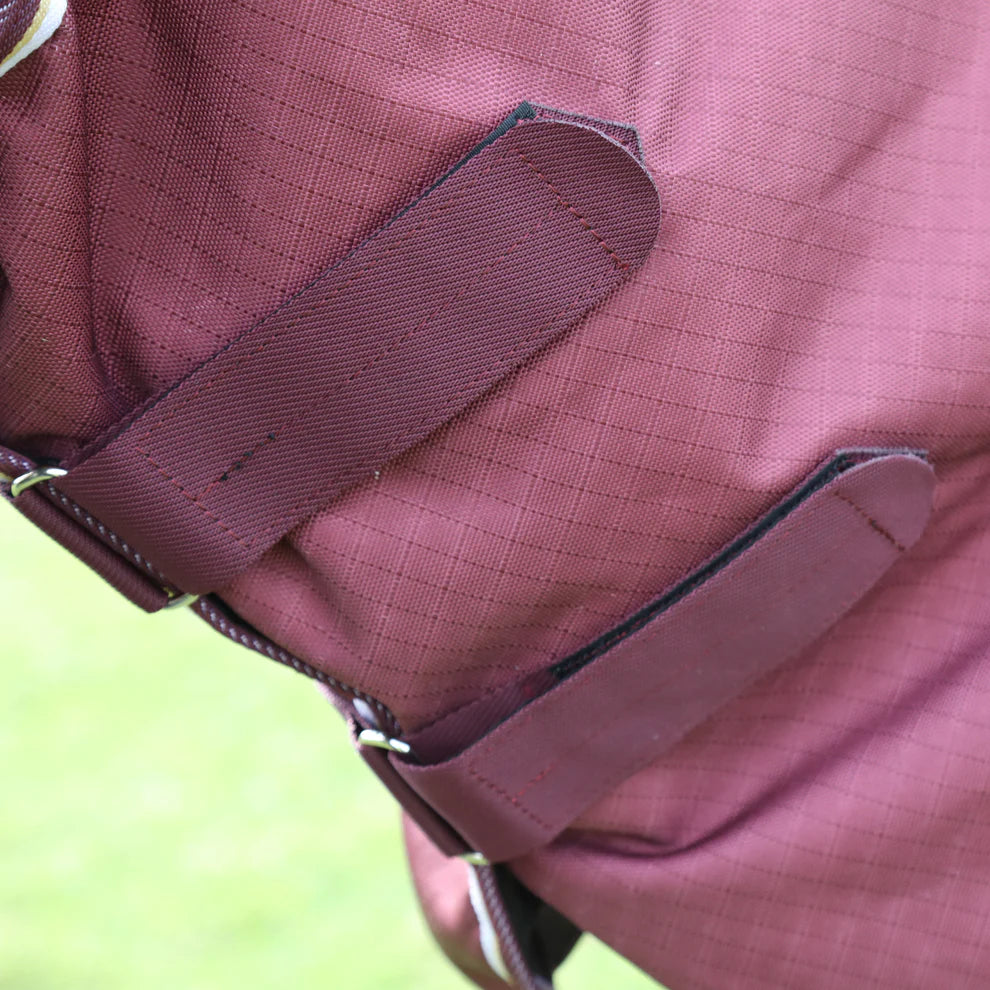 Shires Highlander Plus 100 combo turnout rug showing fixed neck cover detail