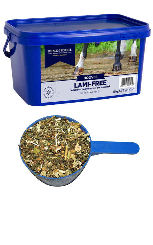 Dodson & Horrell Lami-Free 1.5 kg tub for laminitis-prone horses