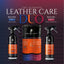 Belvoir leather care products on a dark background