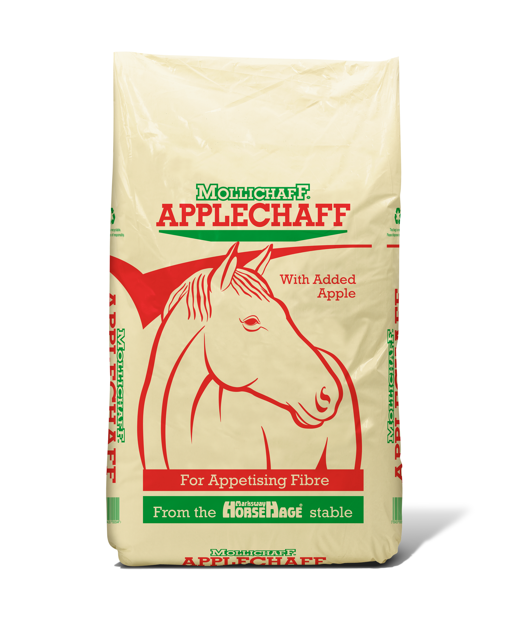 Apple-flavoured horse chaff with real apple pieces Mollichaff AppleChaff