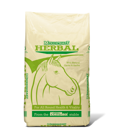 Herbal enhanced forage chaff for horses Mollichaff Herbal