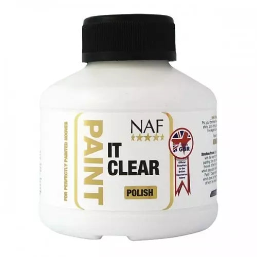 NAF Paint It Clear Hoof Polish 250ml bottle transparent natural shine - AG Equestrian