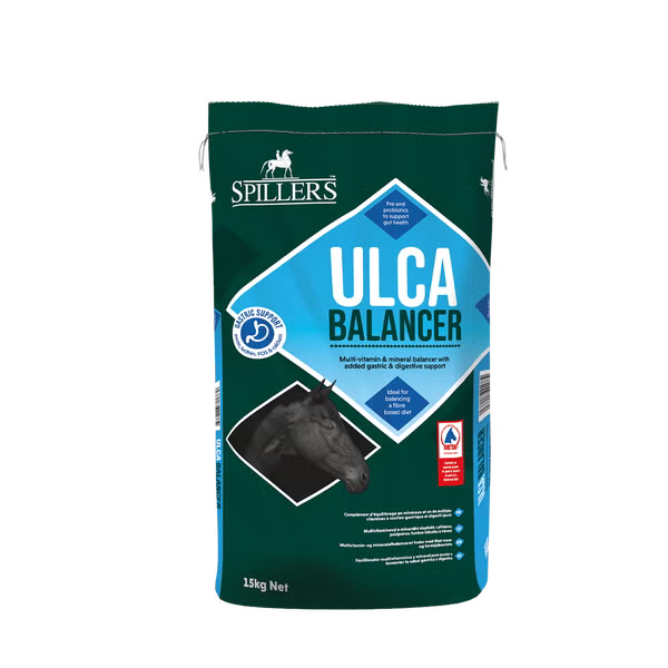 Spillers ULCA Balancer horse feed packaging on a white background