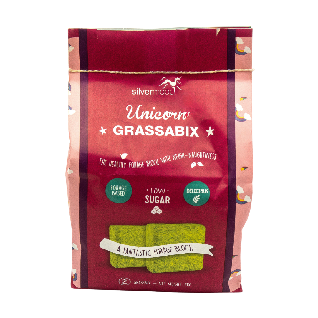 Package of Unicorn Grassabix by Silvermoot on a white background
