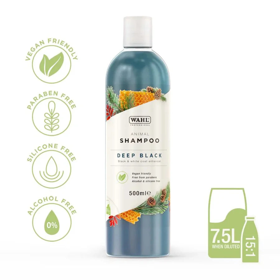 Bottle Of Wahl Showman Deep Black Shampoo for horses