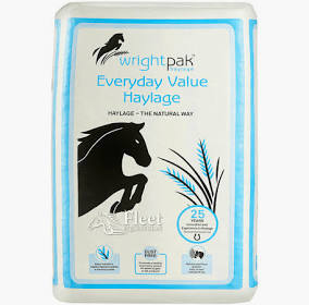 Wrightpak Everyday Value Haylage packaging with horse illustration on a white background