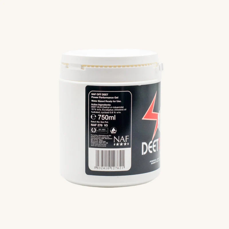 NAF Off DEET Power Performance Gel — Maximum Strength Fly Repellent for Horses