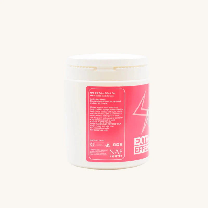 NAF Off Extra Effect Gel 750ml tub for horses diections