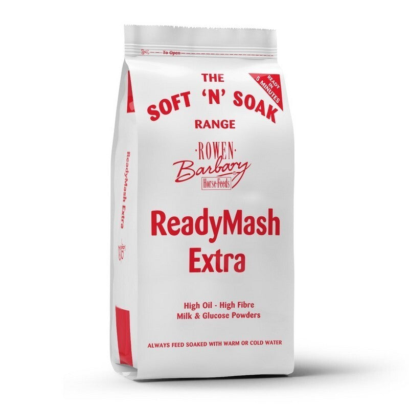 Rowen Barbary ReadyMash Extra 20kg horse feed bag with conditioning mash branding
